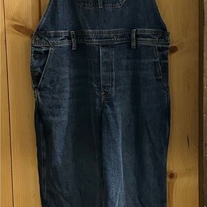 American Eagle Outfitters Women’s Dark Blue Denim Overalls